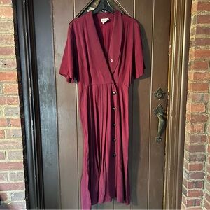 Vintage button midi dress